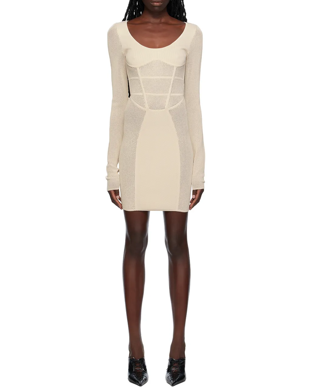 Sport Crochet-Knit Mini Dress