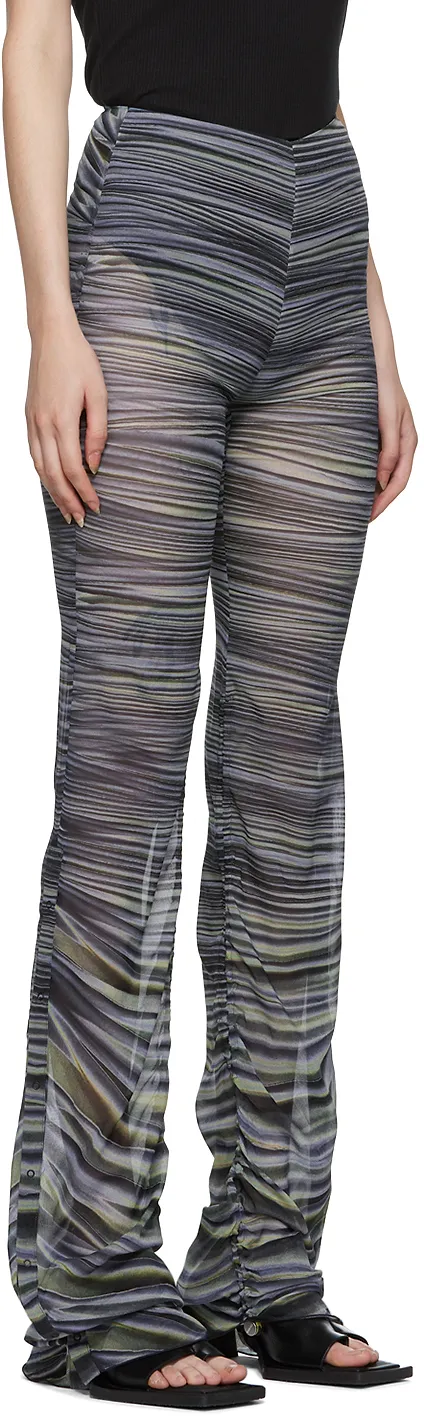Striped Semi-Sheer Trousers