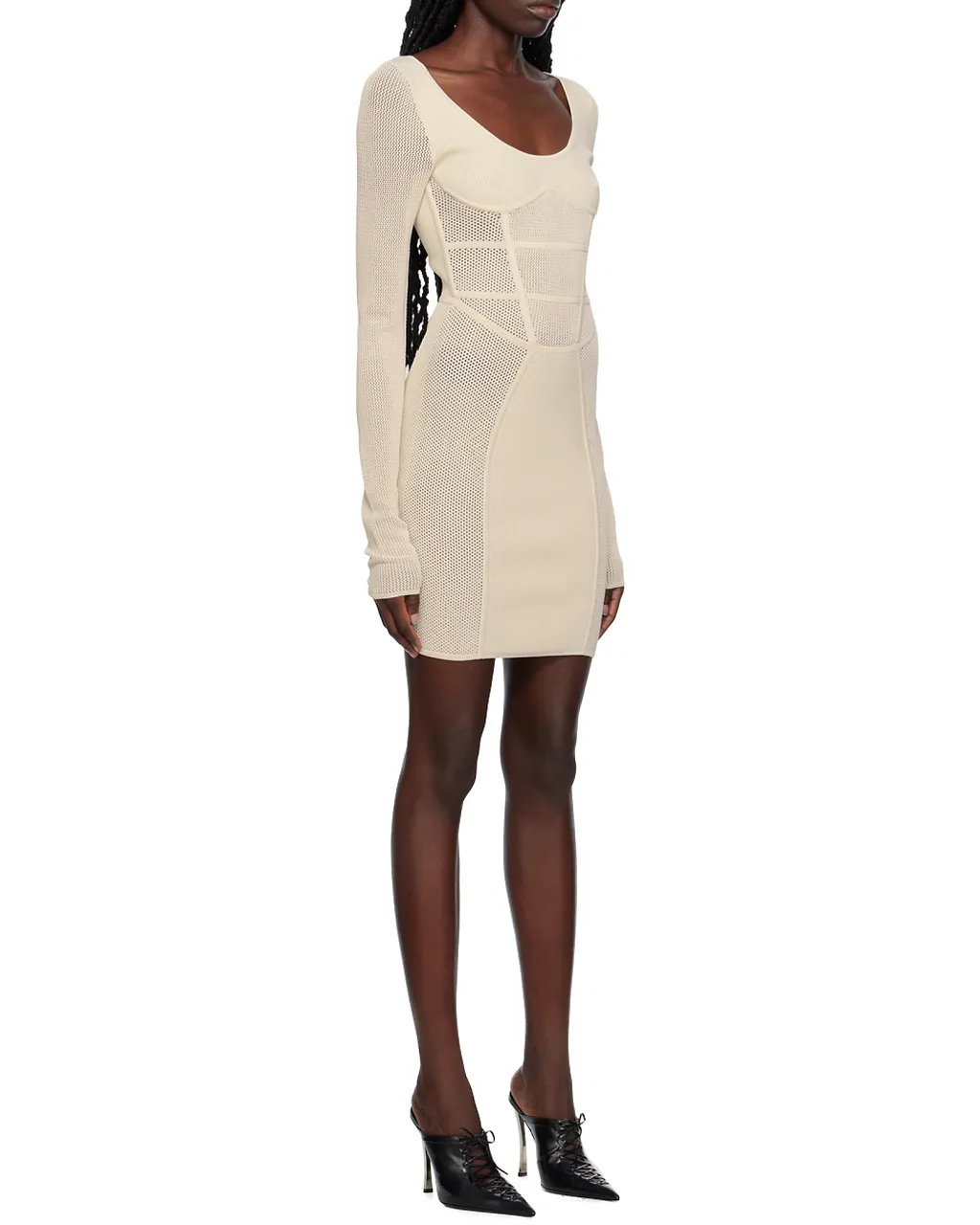 Sport Crochet-Knit Mini Dress