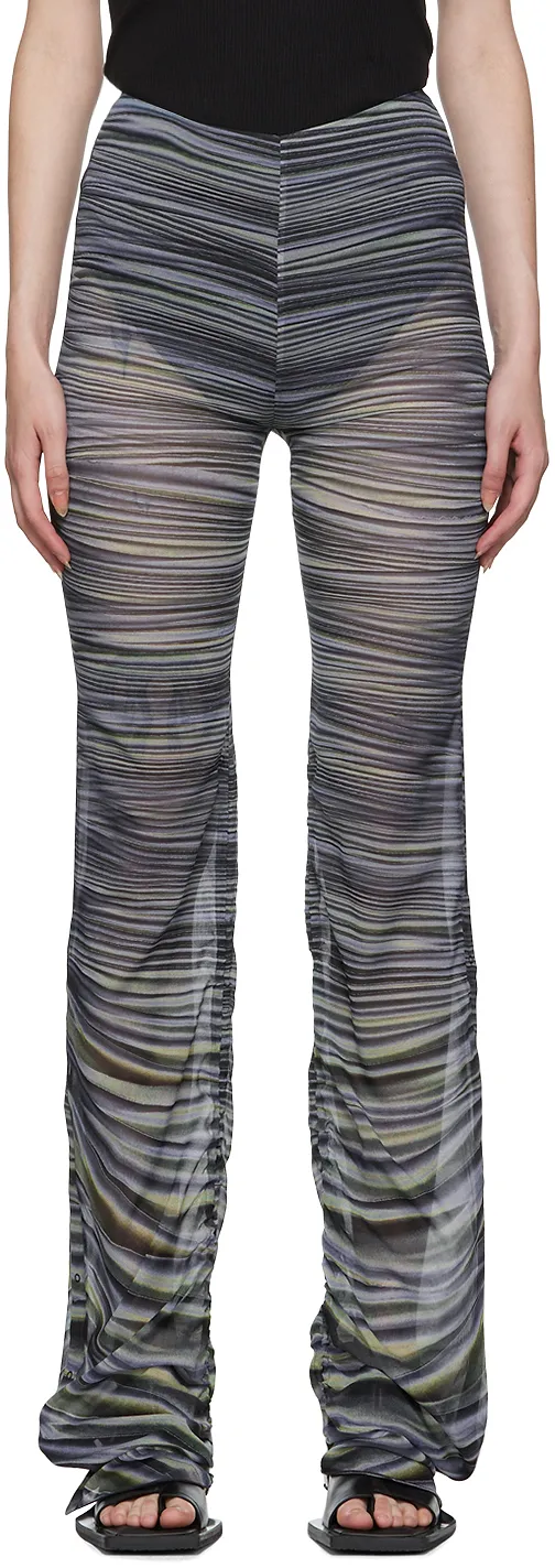 Striped Semi-Sheer Trousers