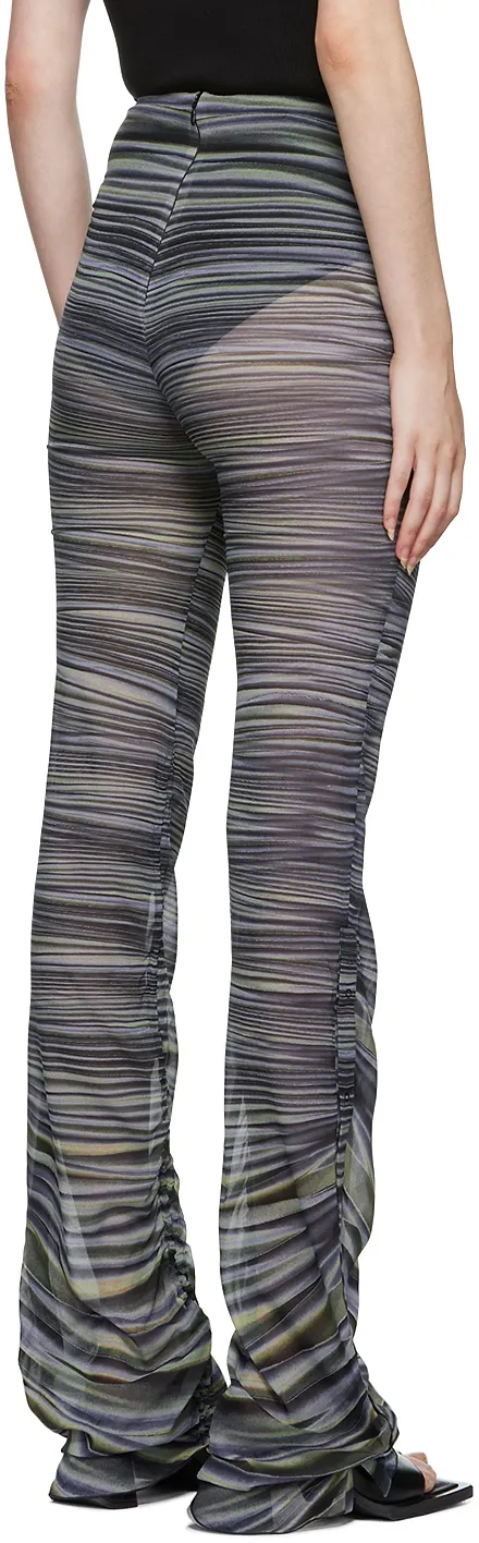 Striped Semi-Sheer Trousers