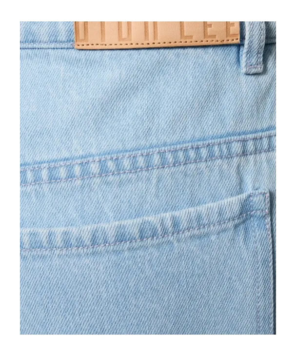 Vintage-Style Distressed Denim Trousers
