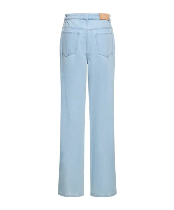 Vintage-Style Distressed Denim Trousers