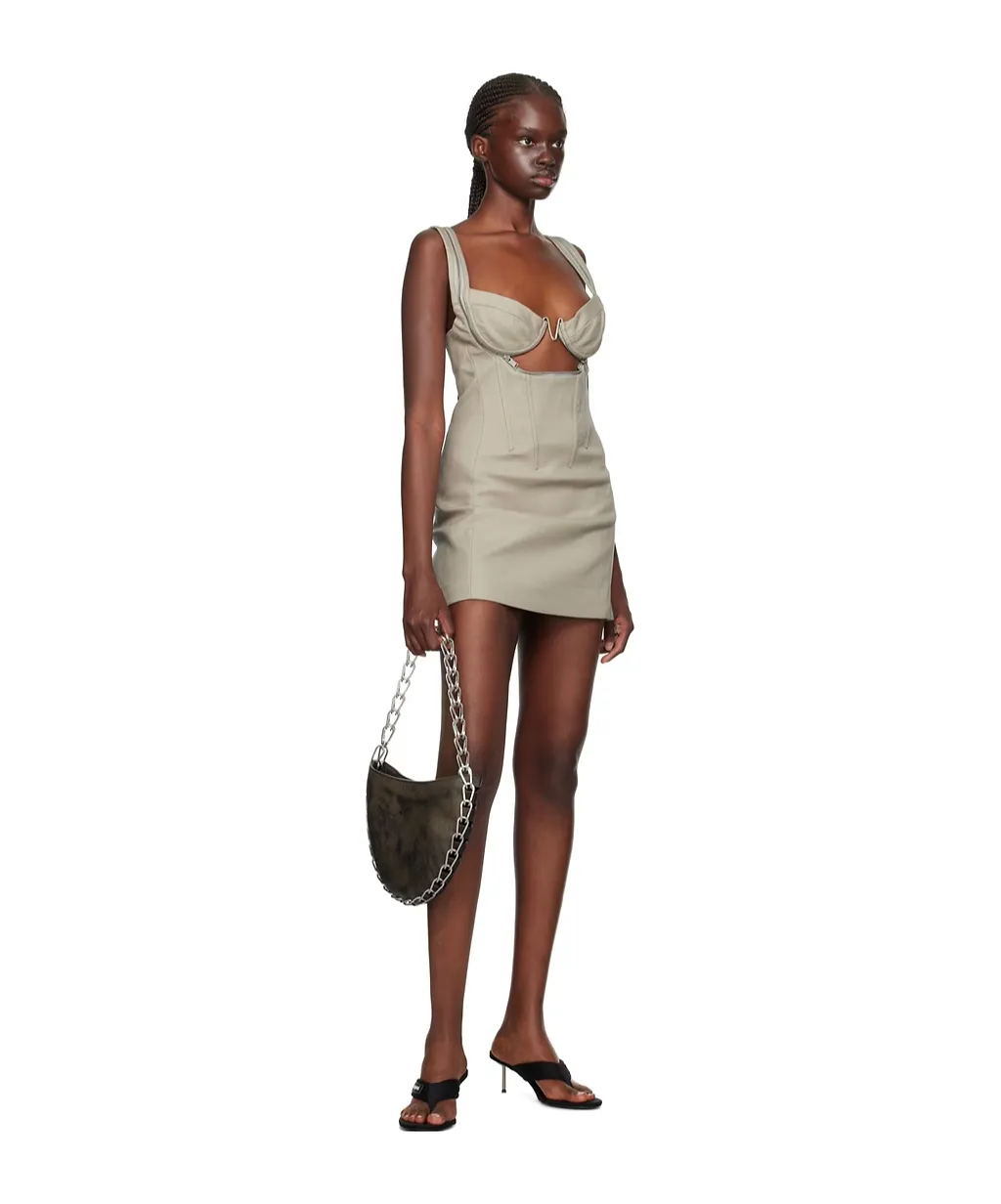 Zip-Detail Cut-Out Minidress