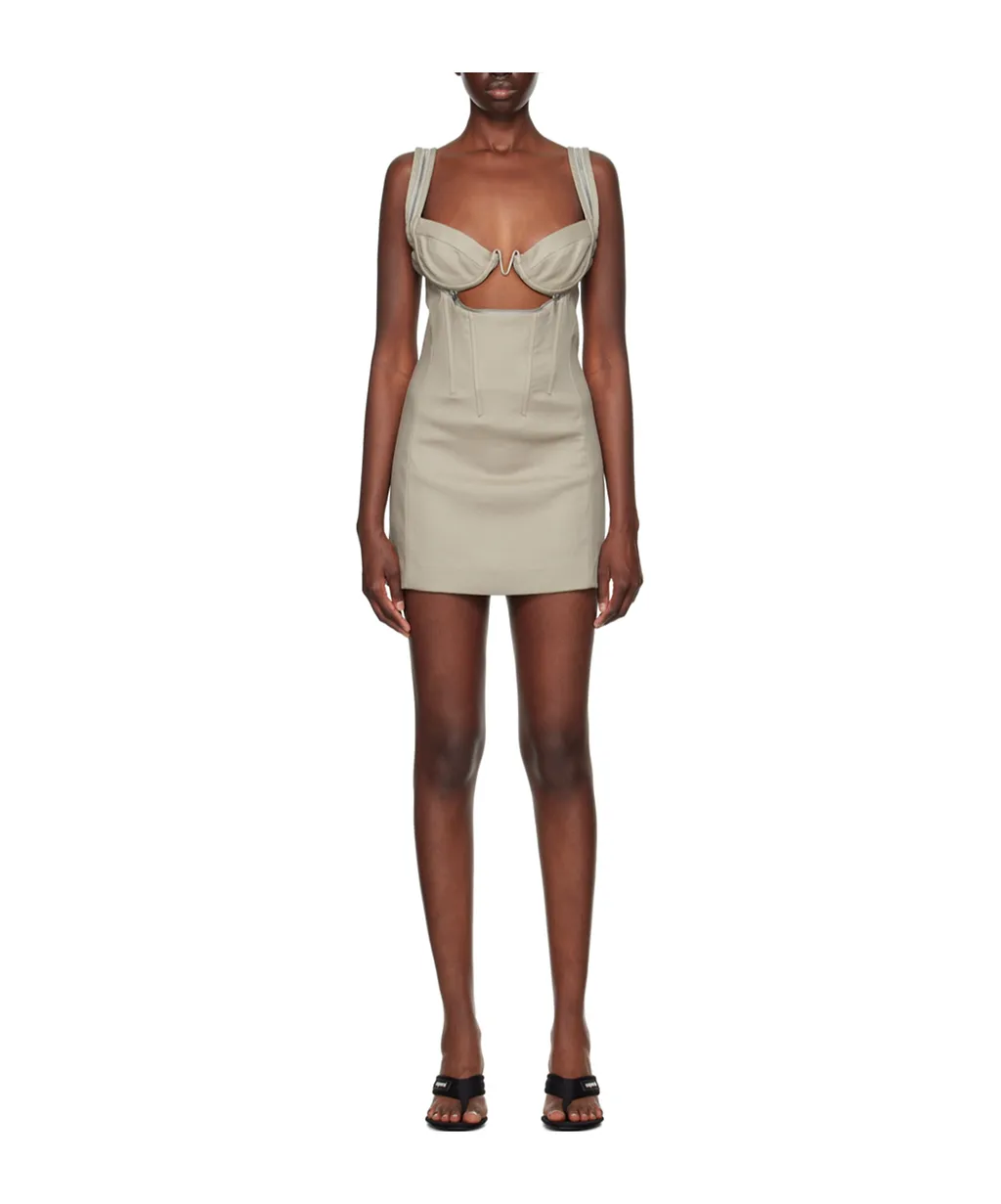 Zip-Detail Cut-Out Minidress