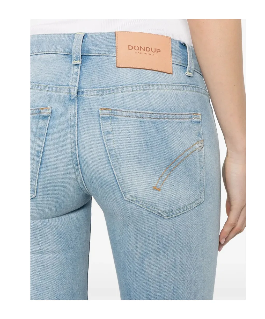 Slit-Detail Five-Pockets Jeans