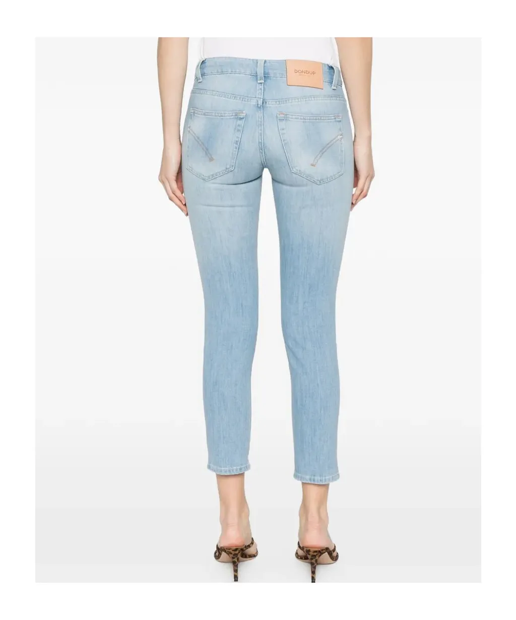 Slit-Detail Five-Pockets Jeans
