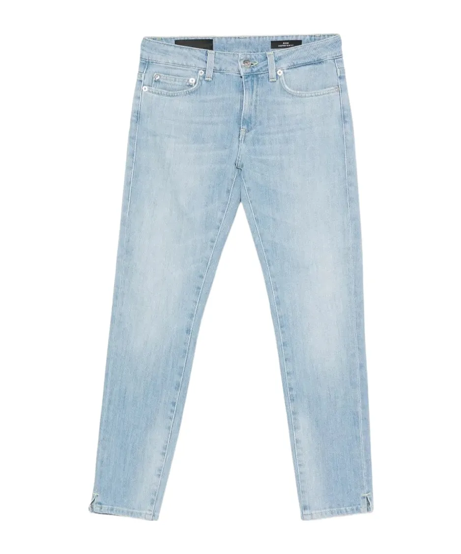 Slit-Detail Five-Pockets Jeans