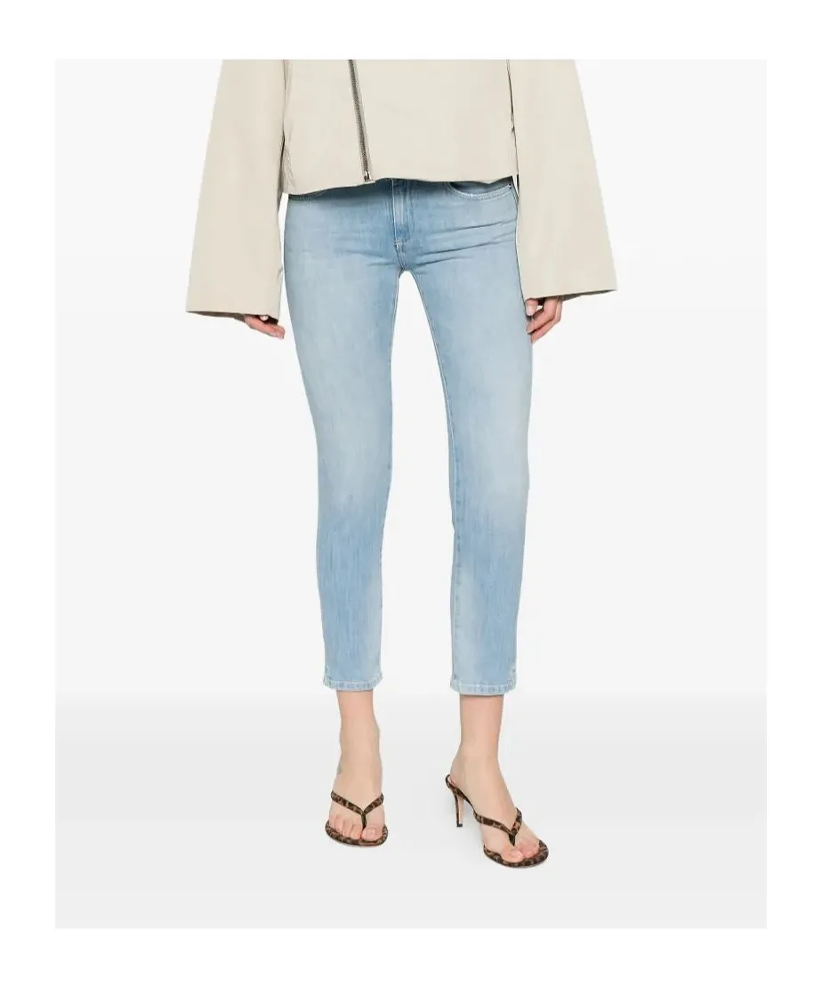 Slit-Detail Five-Pockets Jeans
