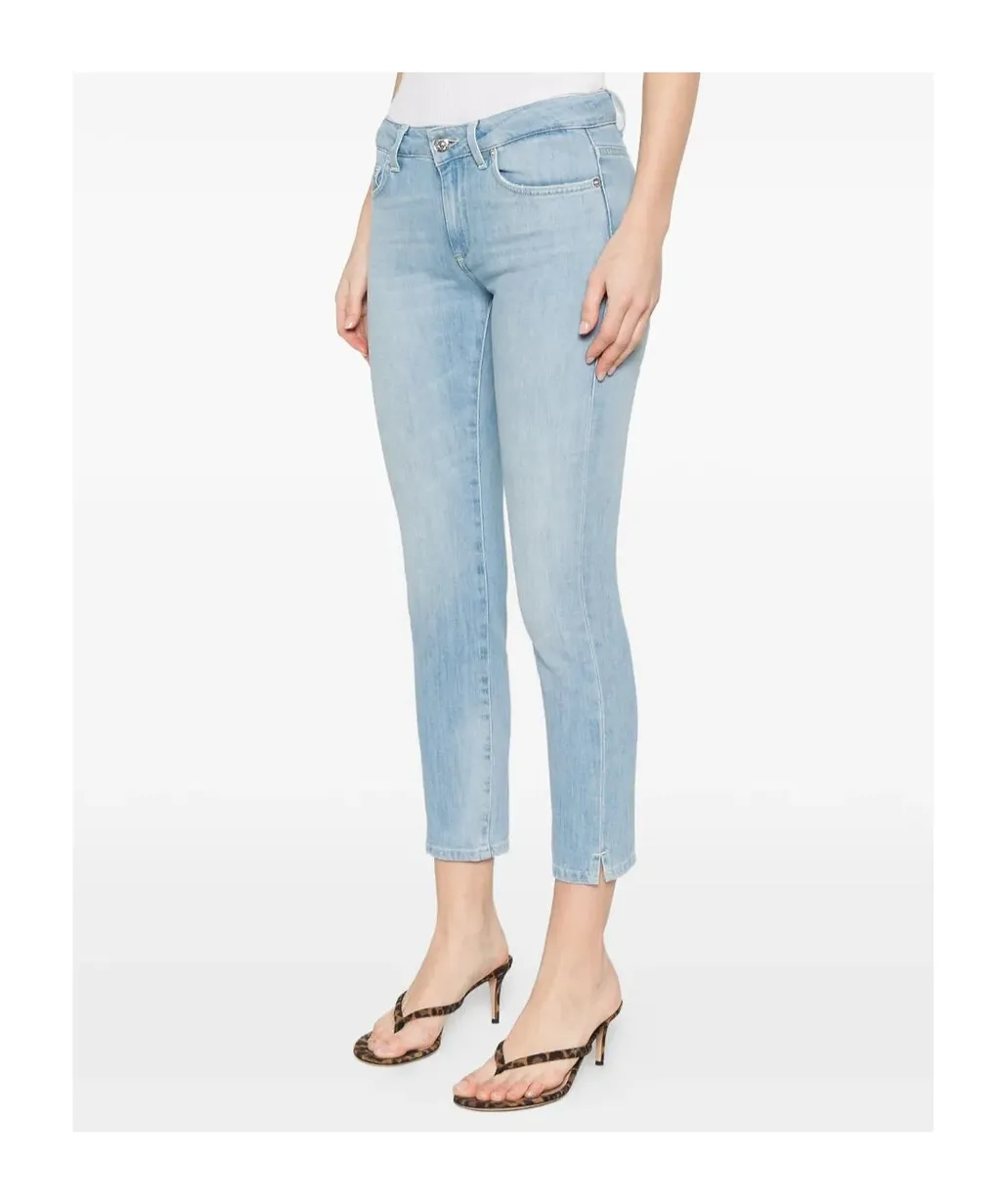 Slit-Detail Five-Pockets Jeans
