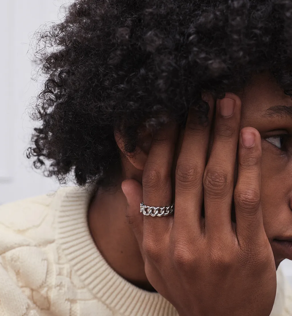 Cd Icon Chain Link Ring
