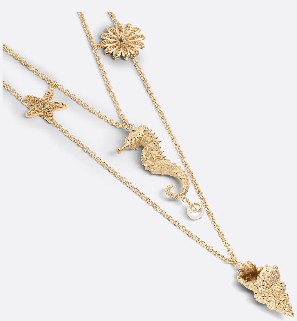 Christian Dior Logo Embellished Necklace