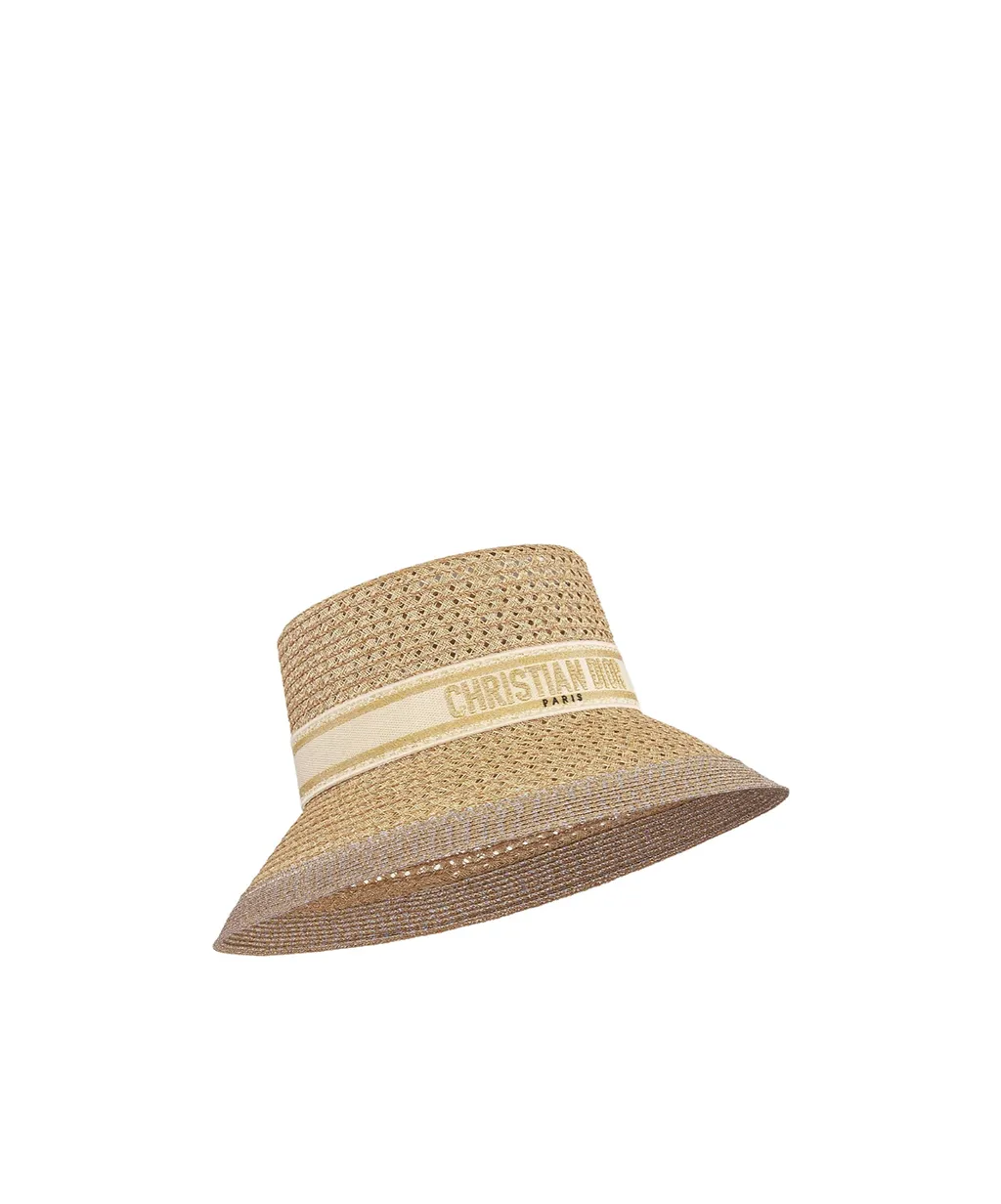 Dior Logo Band Wide-Brim Hat