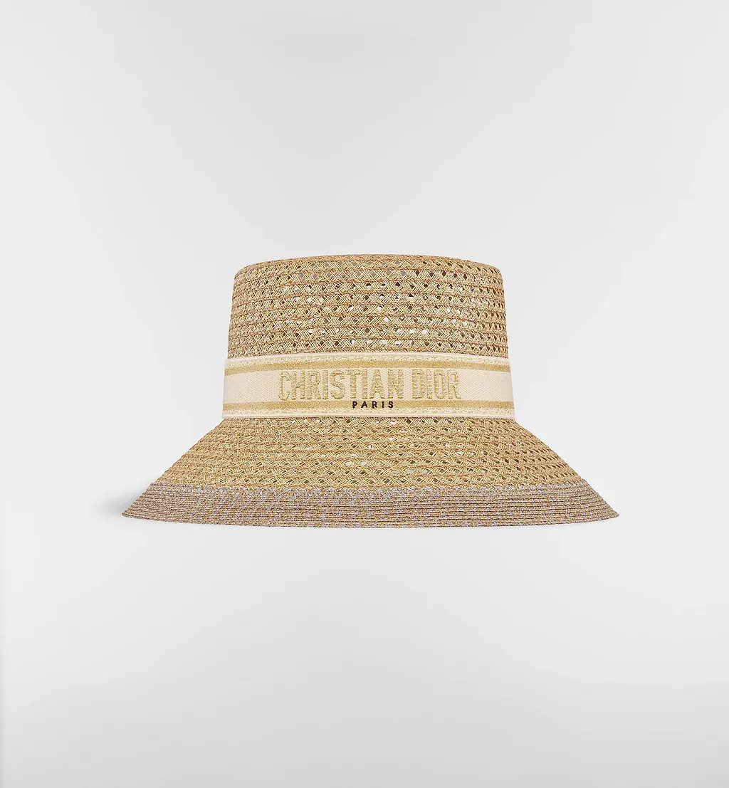 Dior Logo Band Wide-Brim Hat