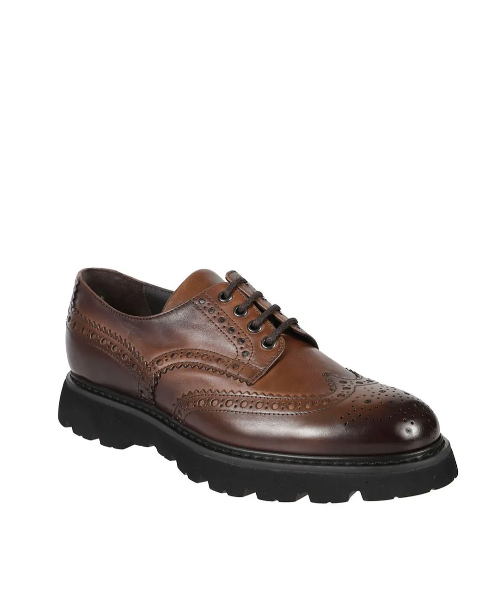 Doucal's Embossed Lace-Up Shoes