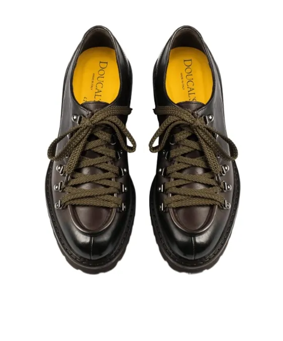Doucal's Round Toe Lace-Up Shoes
