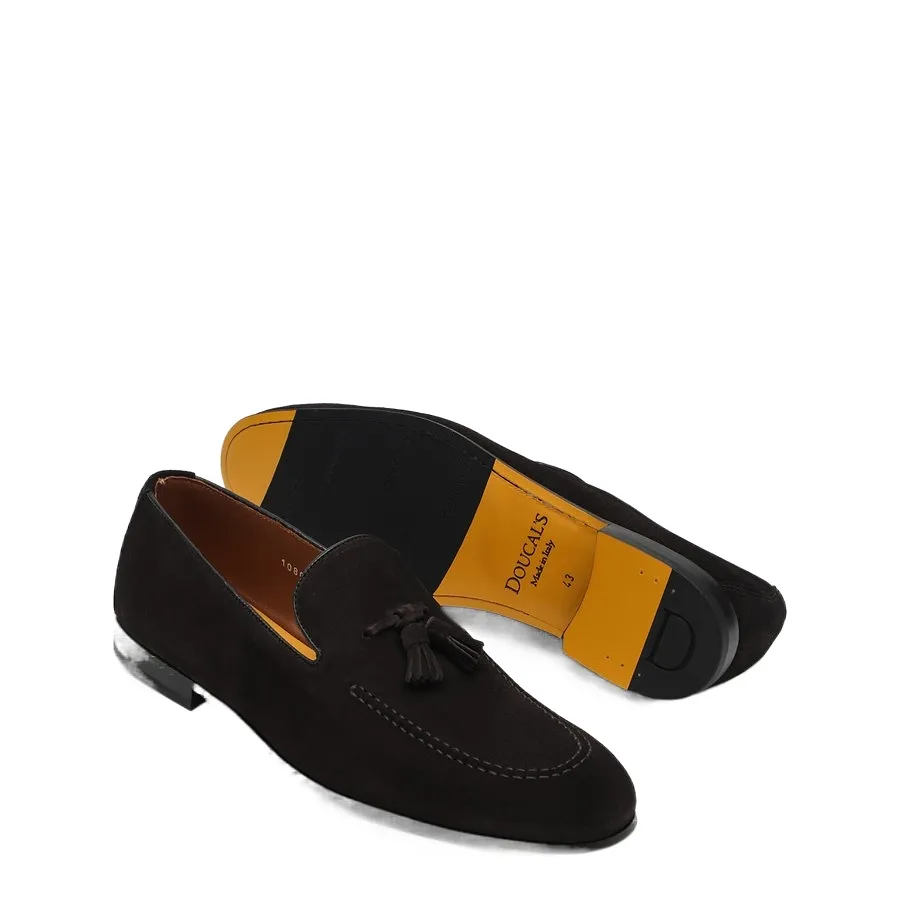 Doucal's Tassel Detailed Almond Toe Loafers