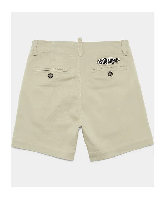 Dsquared2 Kids Button Detailed Logo Patch Shorts