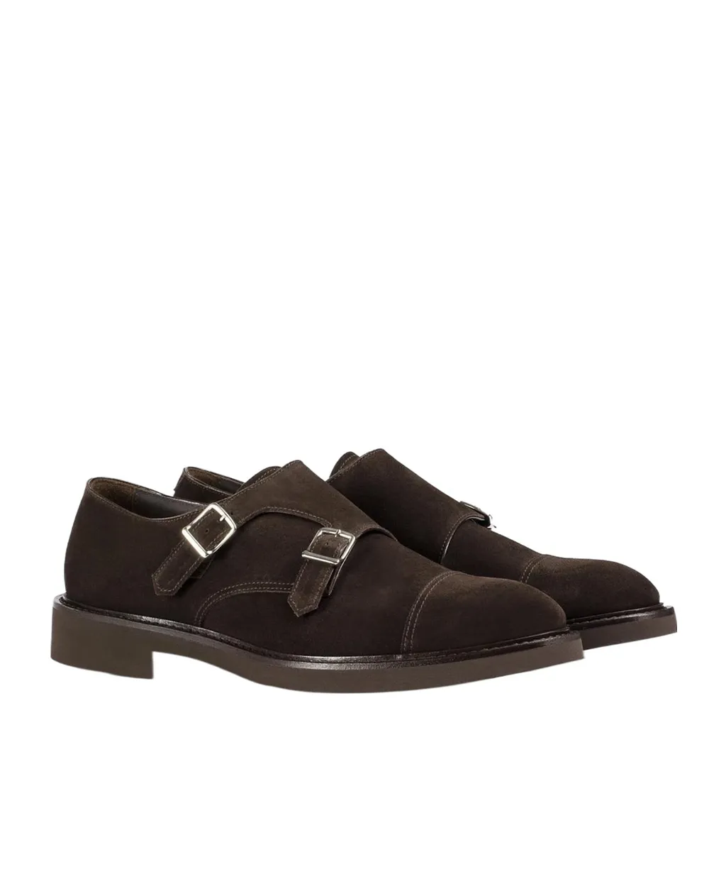 Doucal's Double Buckle Cap Toe Loafers