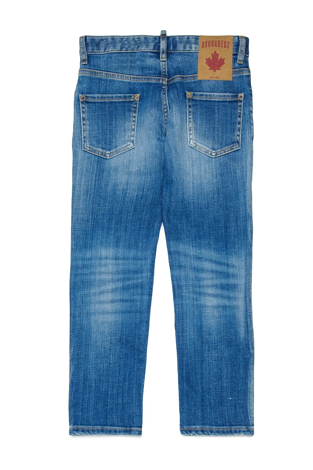 Dsquared2 Kids Stanislav Distressed Logo Patch Jeans