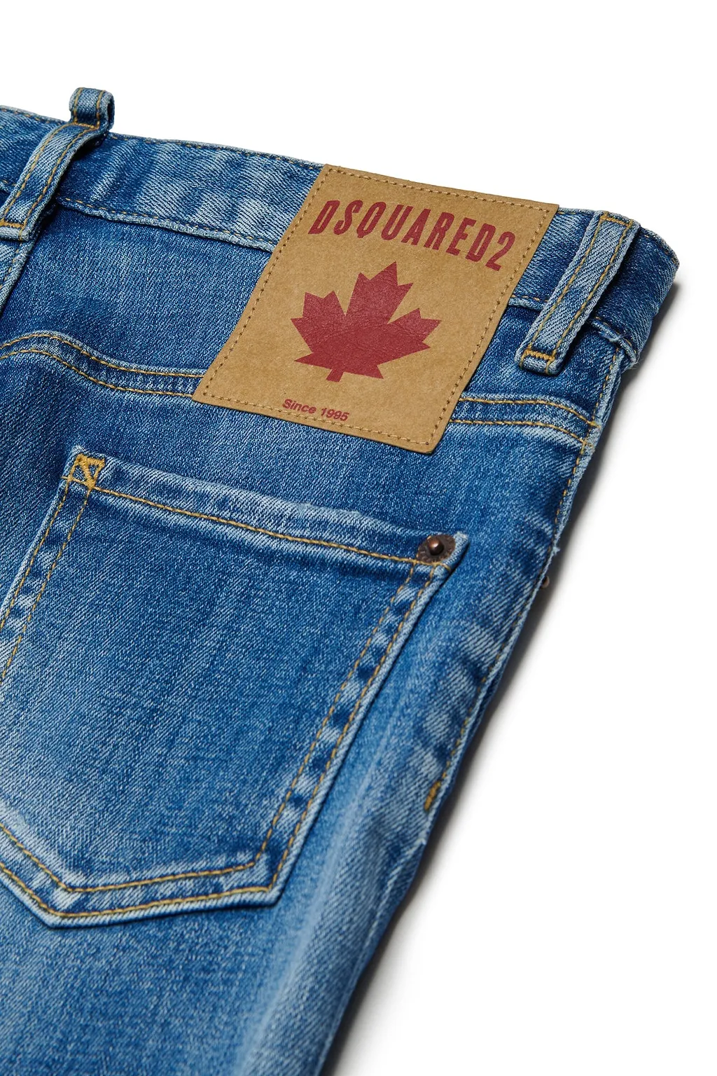 Dsquared2 Kids Stanislav Distressed Logo Patch Jeans
