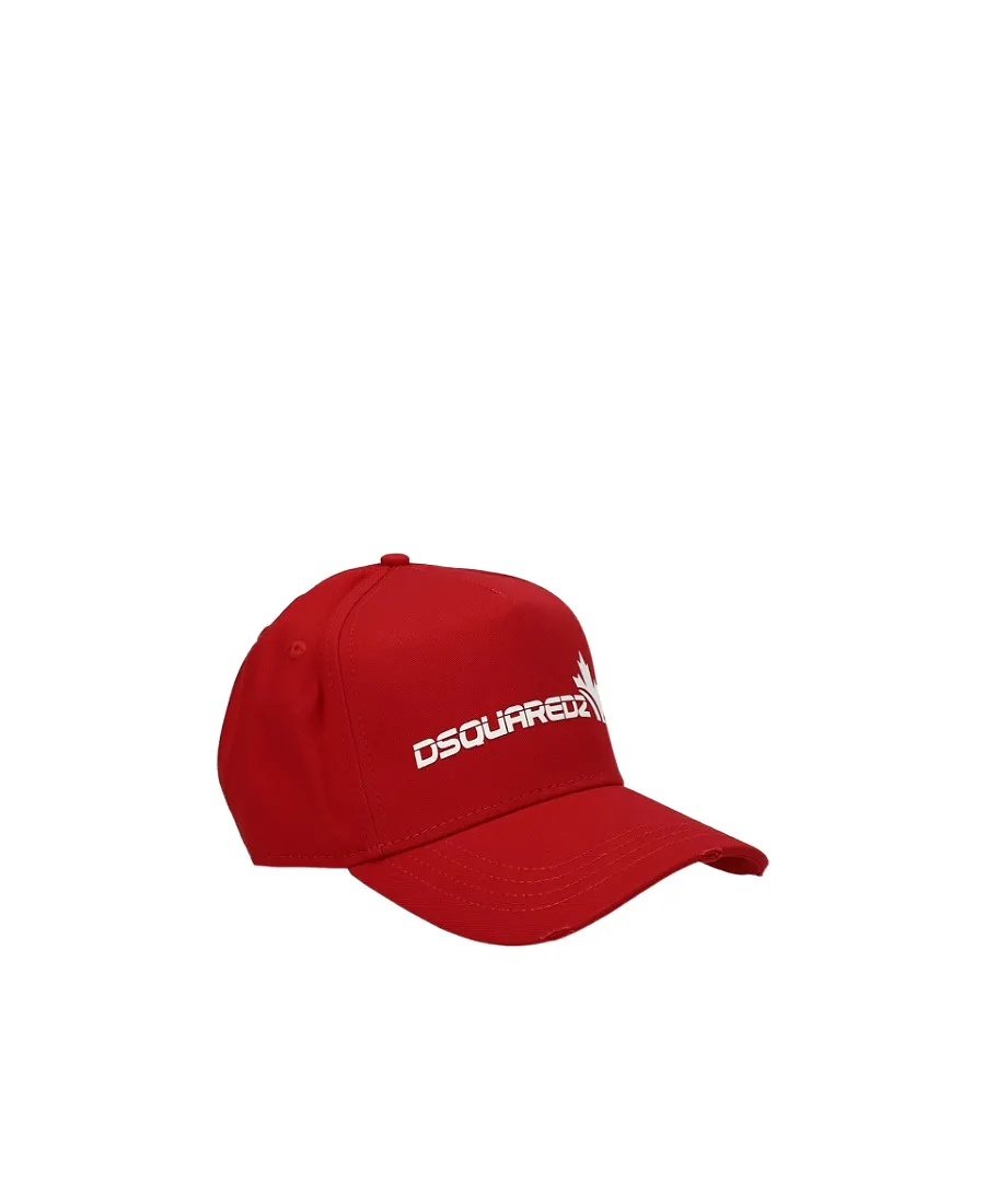 Dsquared2 Logo-Detailed Distressed Baseball Cap
