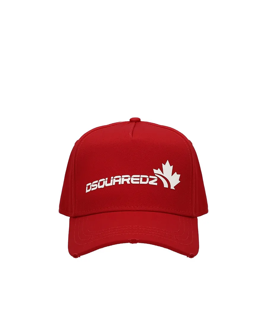 Dsquared2 Logo-Detailed Distressed Baseball Cap