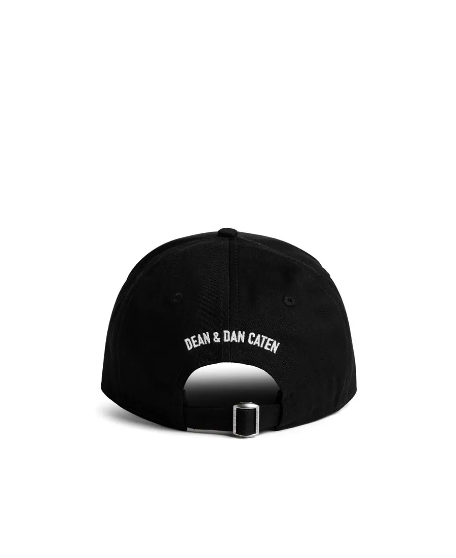 Dsquared2 Logo-Embroidered Curved Peak Distressed Baseball Cap