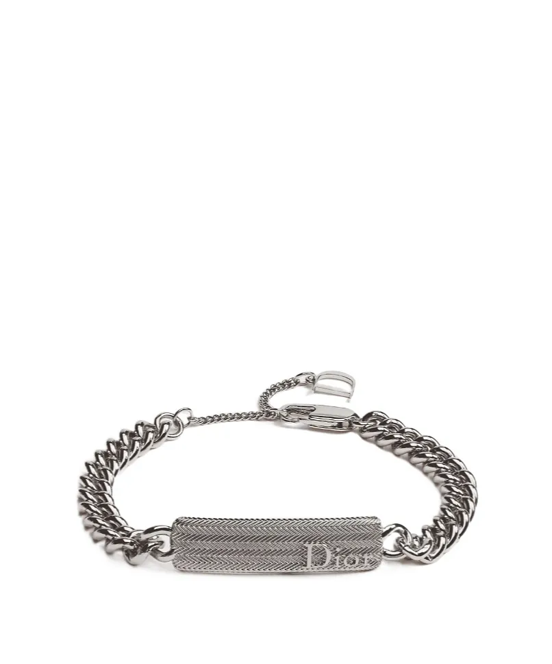 Dior Guilloché Chain Link Bracelet