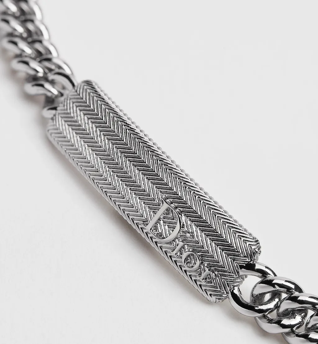 Dior Guilloché Chain Link Bracelet