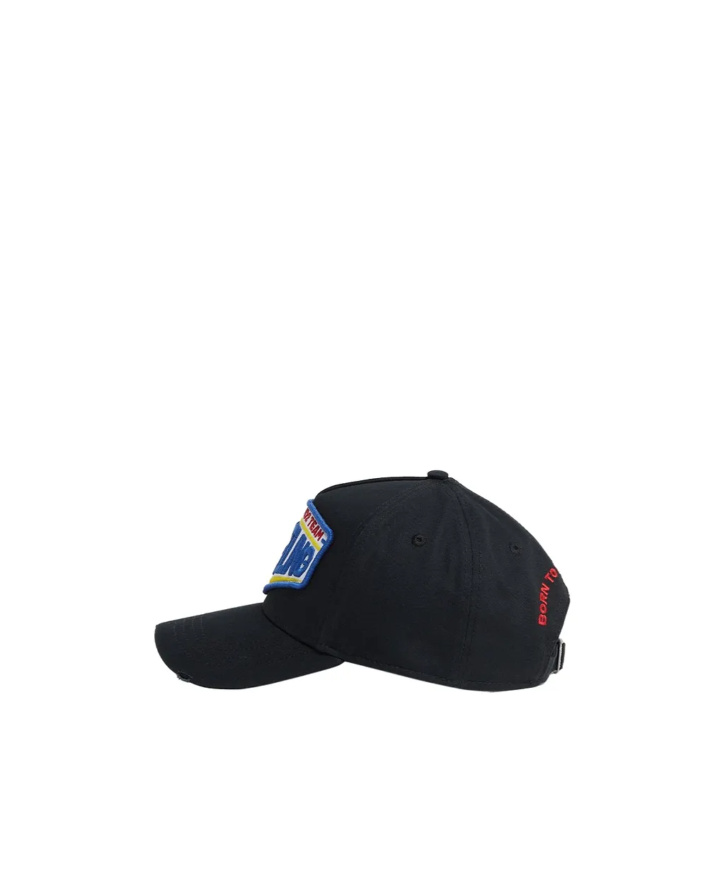 Dsquared2 Logo Patch Distressed Baseball Cap