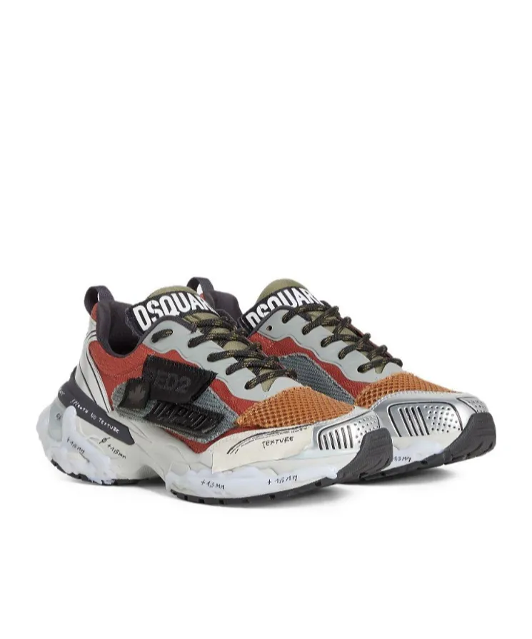 Dsquared2 Logo-Patch Lace-Up Sneakers