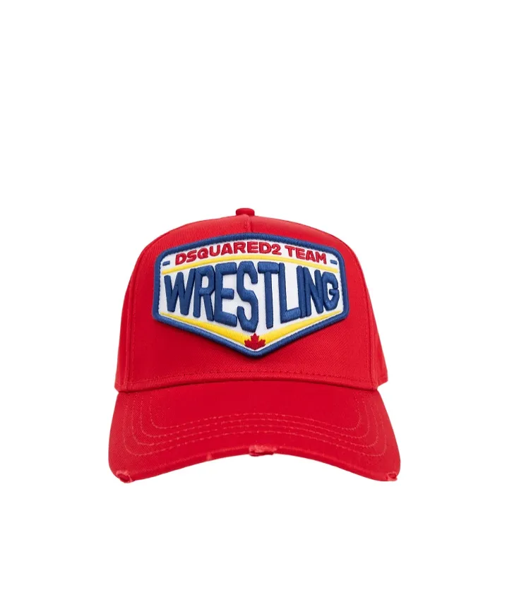 Dsquared2 Logo Patch Distressed Baseball Cap