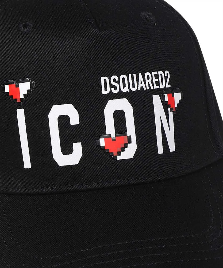 Dsquared2 Logo Printed Curved Peak Baseball Cap