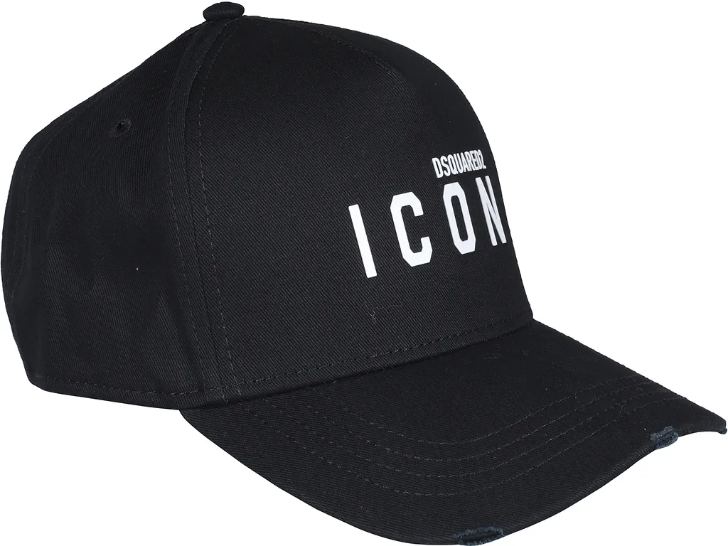 Dsquared2 Logo Printed Distressed Baseball Cap