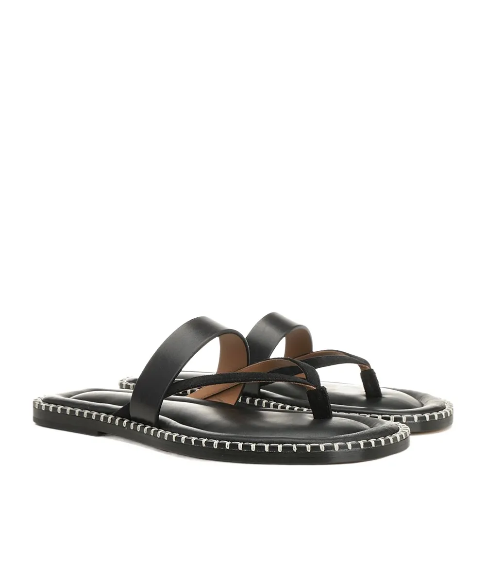Dries Van Noten Contrast-Stitch Flip-Flops