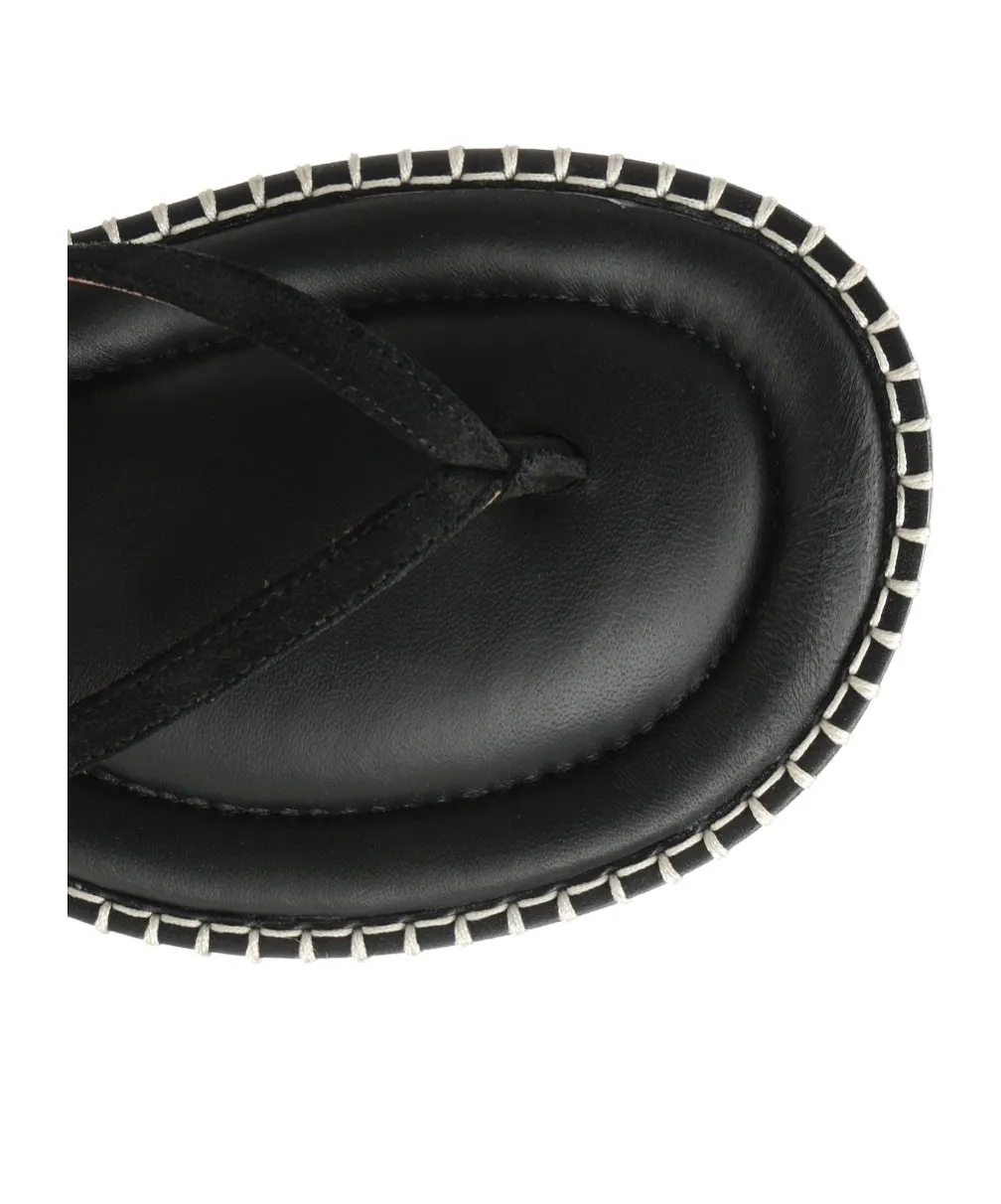 Dries Van Noten Contrast-Stitch Flip-Flops
