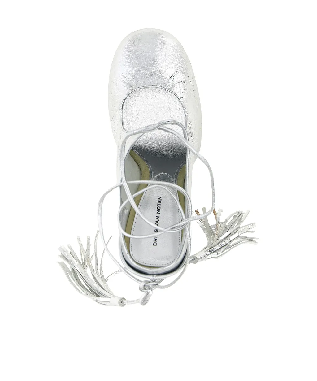 Dries Van Noten Laminated Tassel Mules