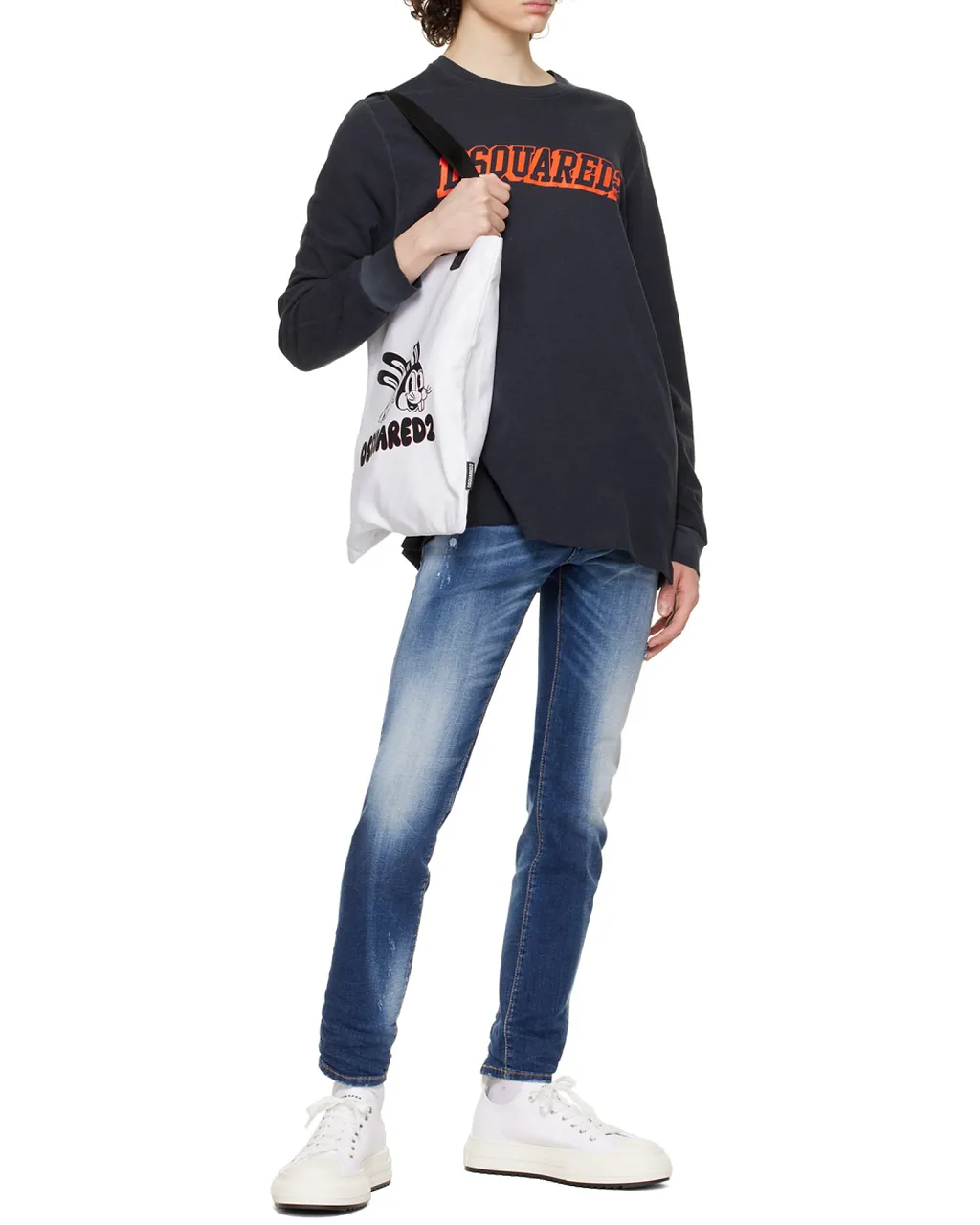 Dsquared2 Round Toe Lace-Up Sneakers