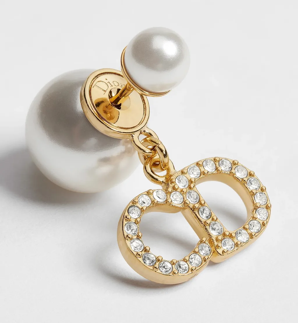Dior Cd Pearl Logo Earrings