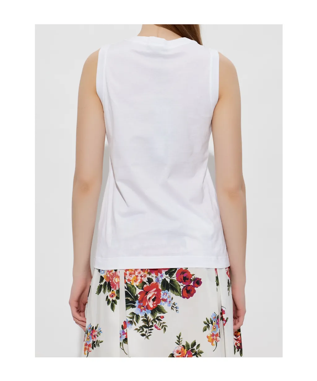 Dolce & Gabbana Logo Embellished Tank Top