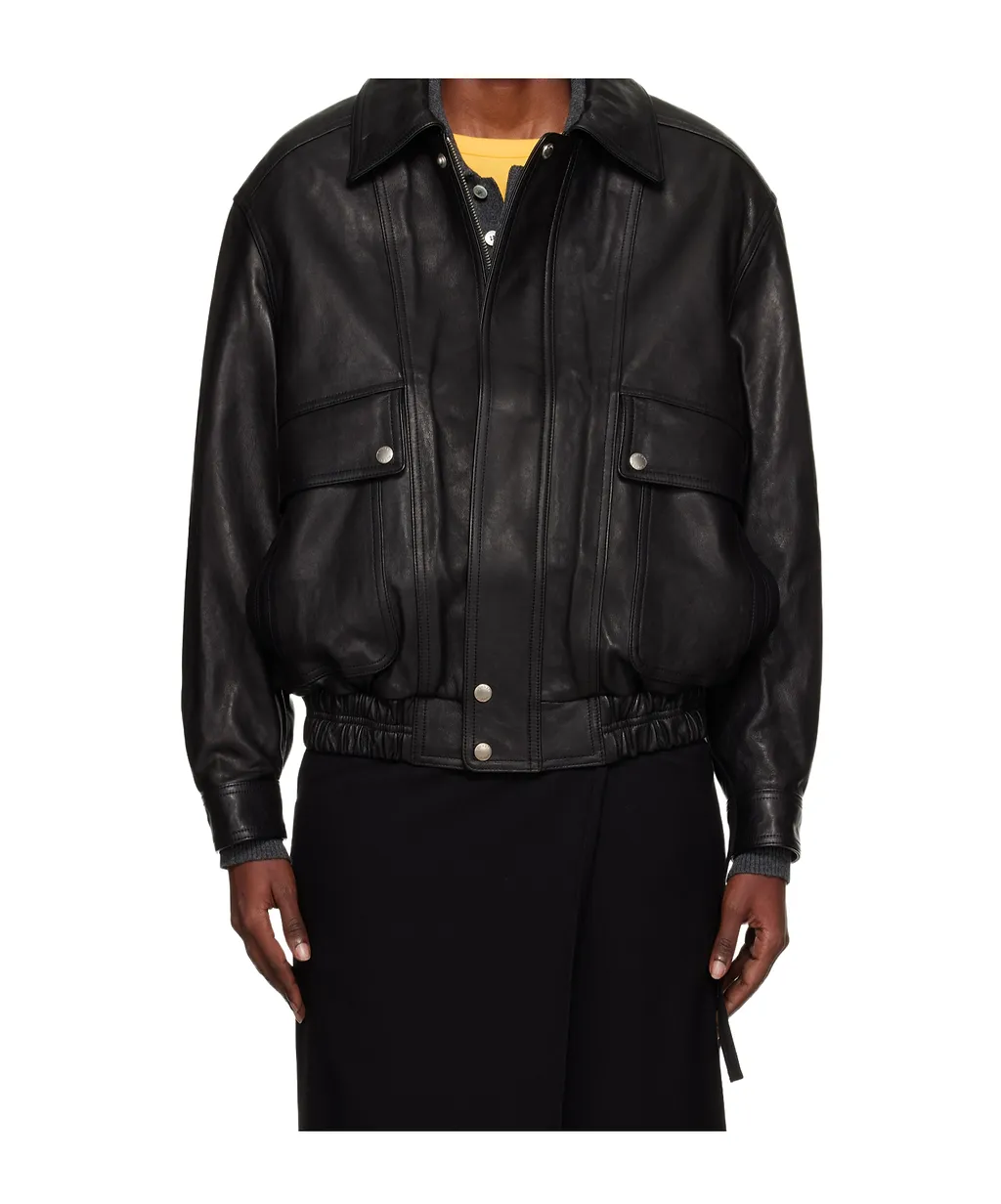 Dunst Distressed Leather Jacket