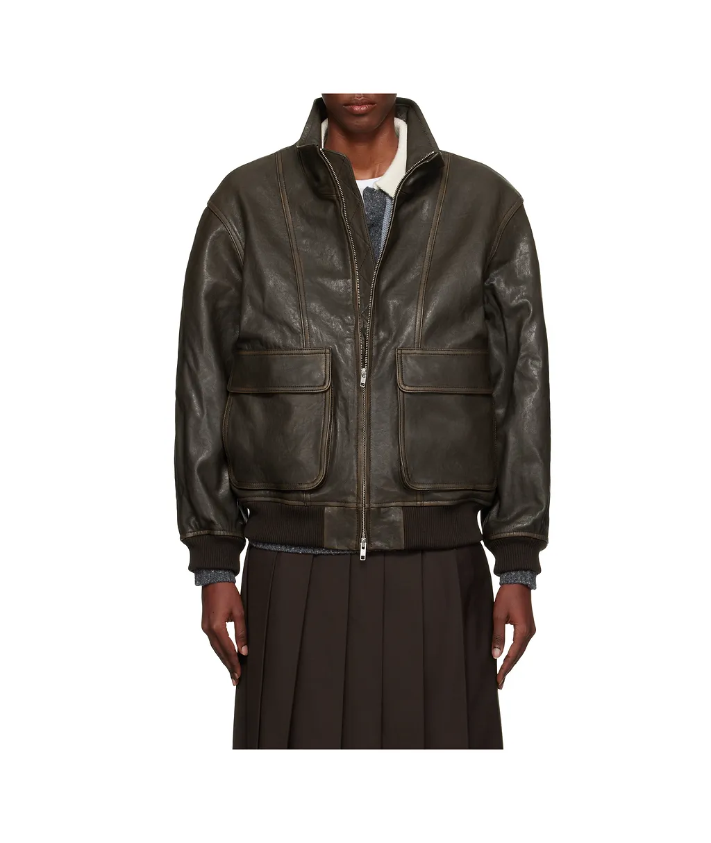 Dunst Distressed Leather Jacket
