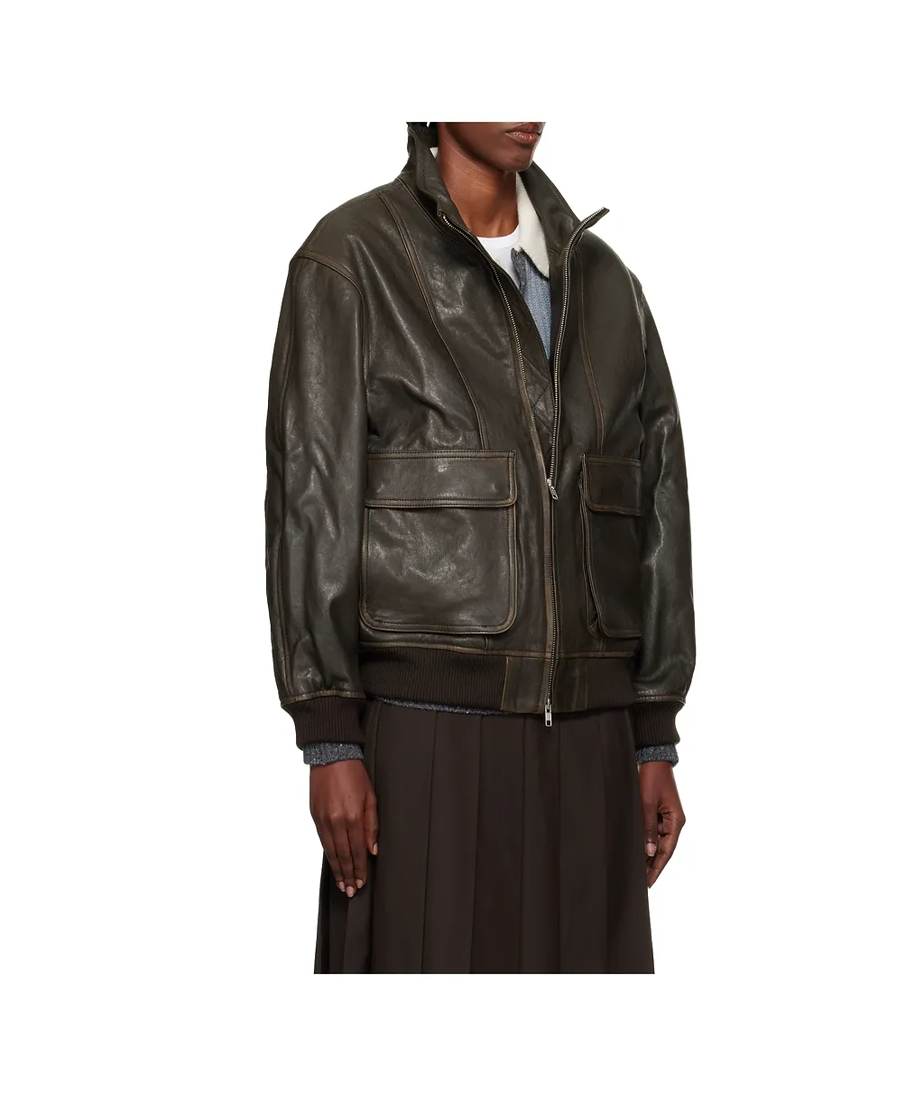 Dunst Distressed Leather Jacket