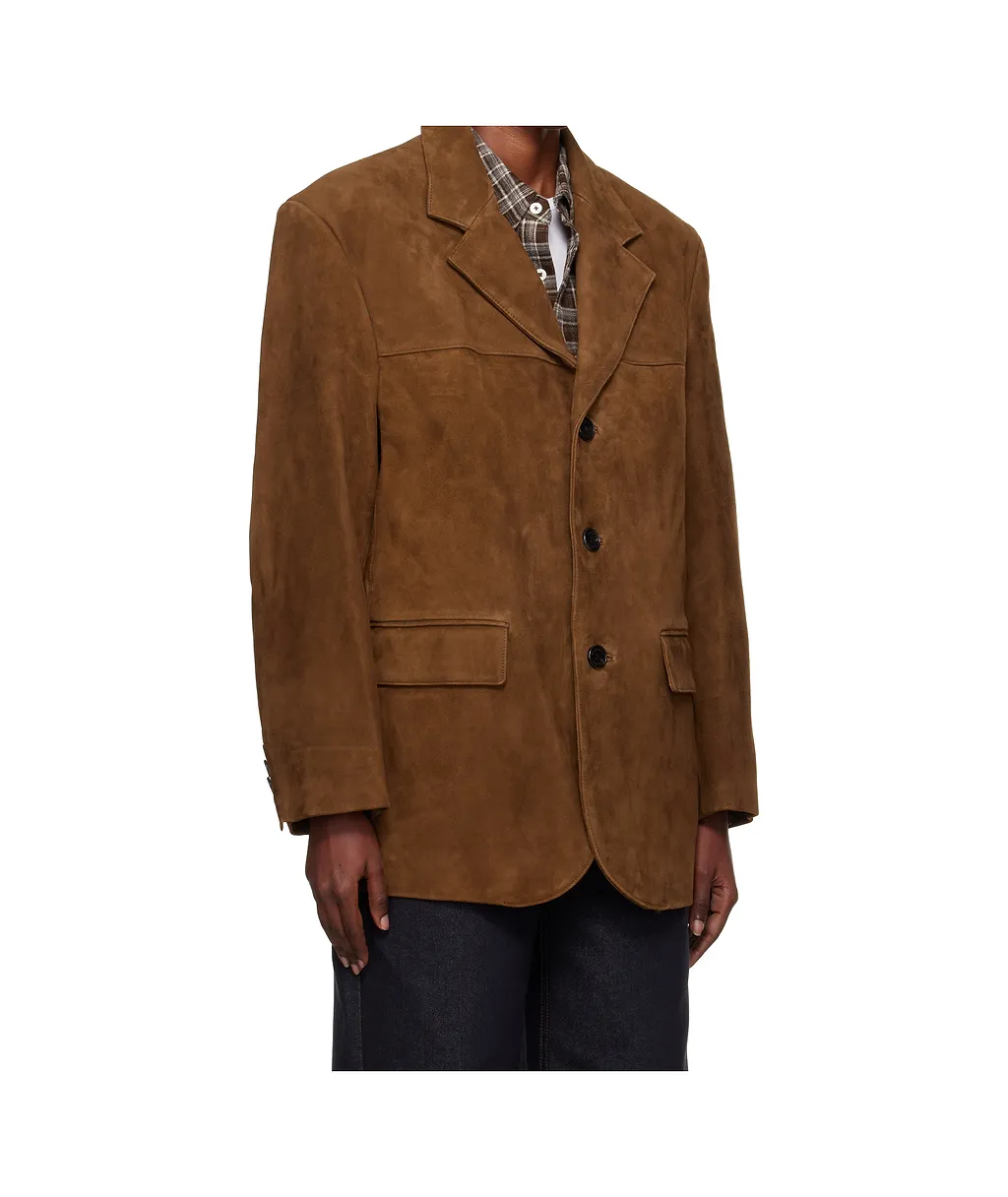 Dunst Single-Breasted Suede Jacket