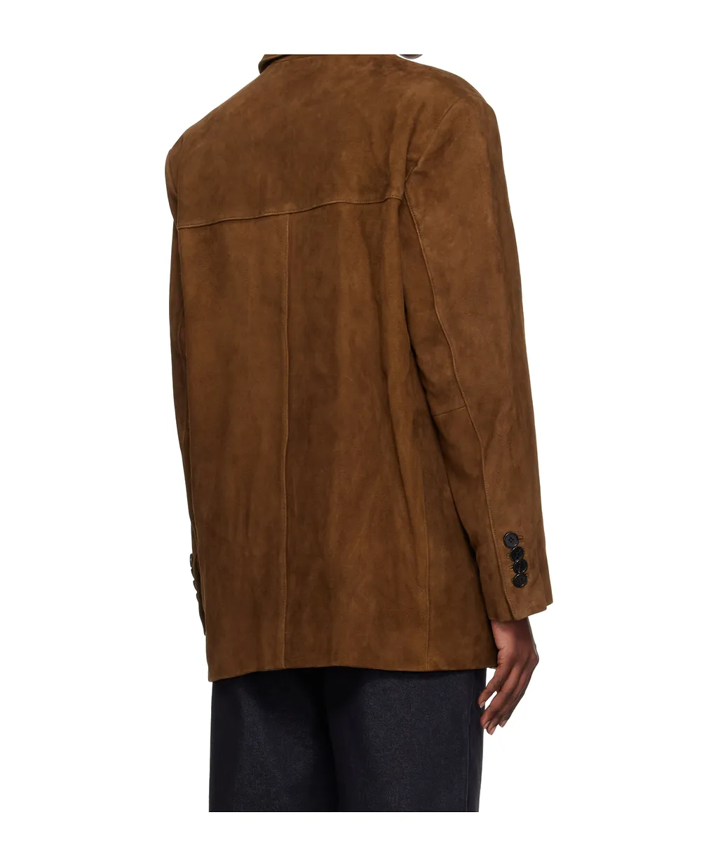 Dunst Single-Breasted Suede Jacket