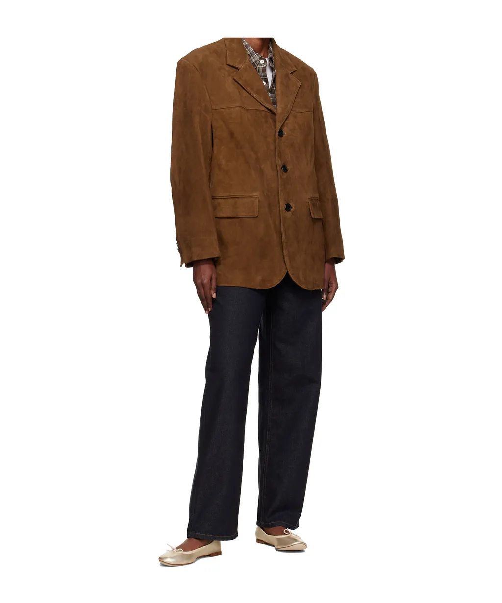 Dunst Single-Breasted Suede Jacket