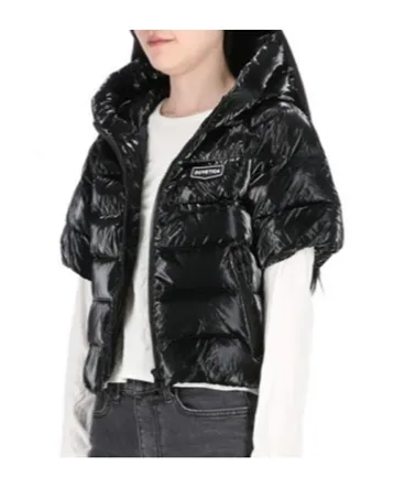 Logo-Patch Hooded Padded Jacket