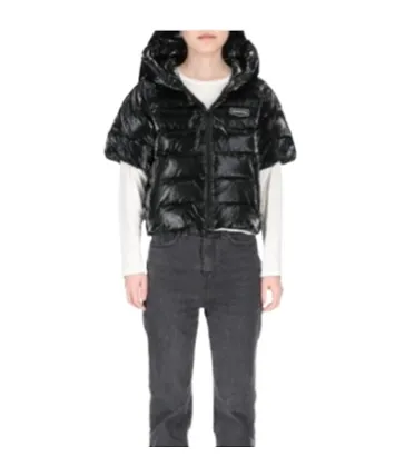 Logo-Patch Hooded Padded Jacket