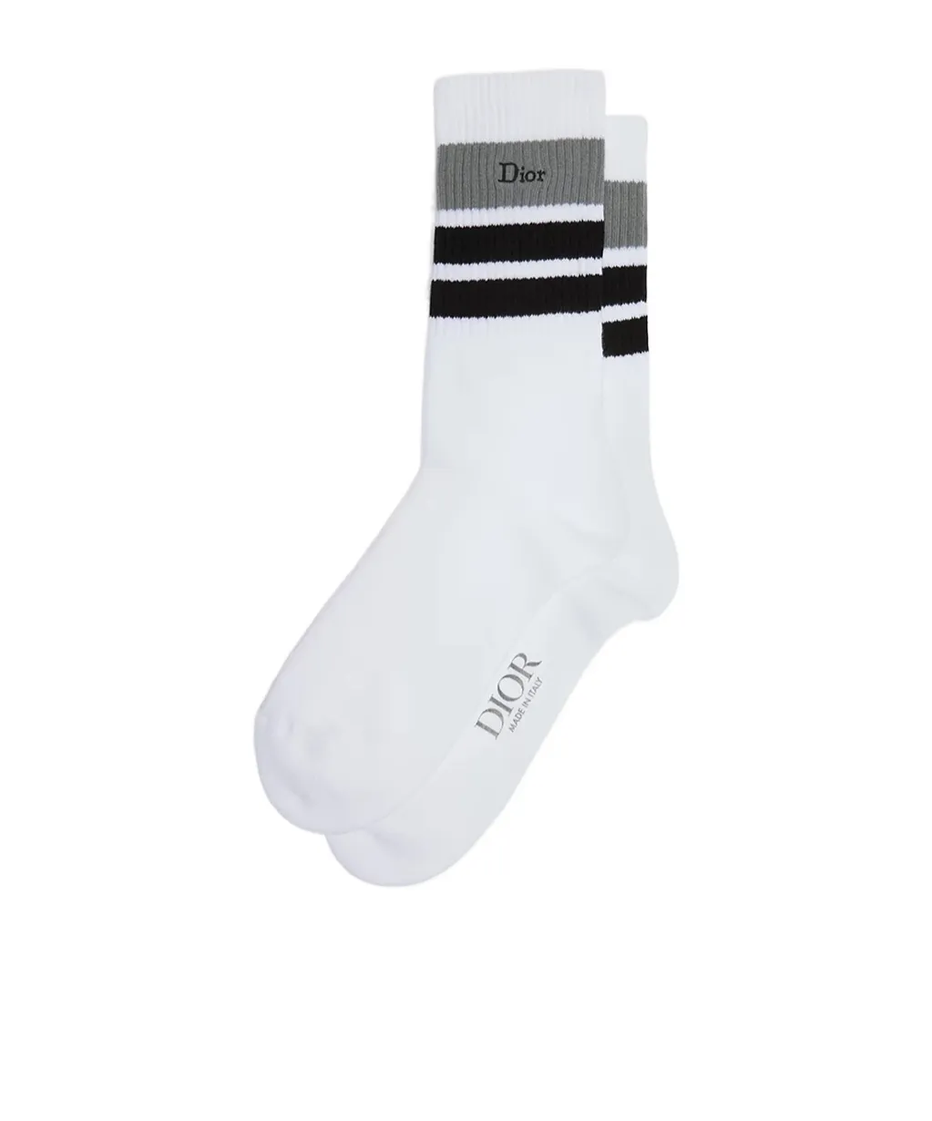 Dior Homme Three-Tone Striped Socks